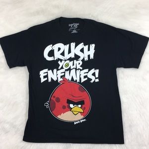 Angry birds crush your enemies t shirt Large